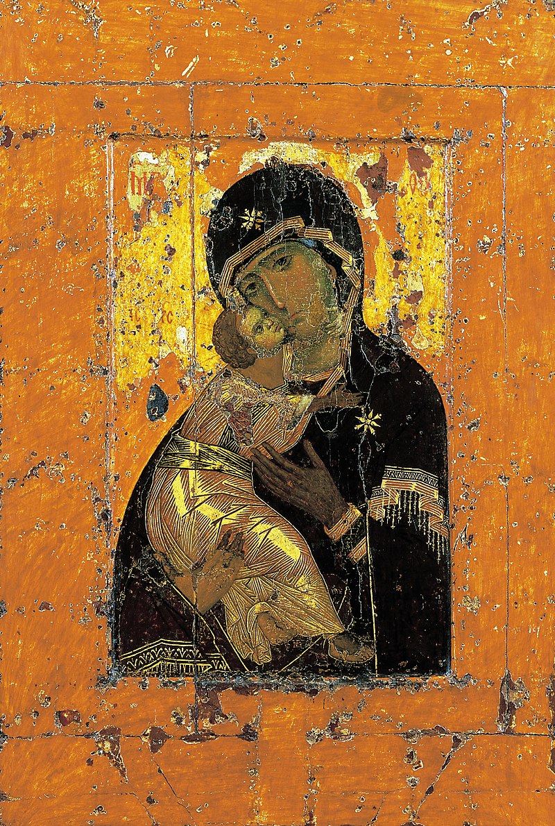 Икона Богоматерь Владимирская. XII век. Икона Богоматерь Владимирская. XII век.