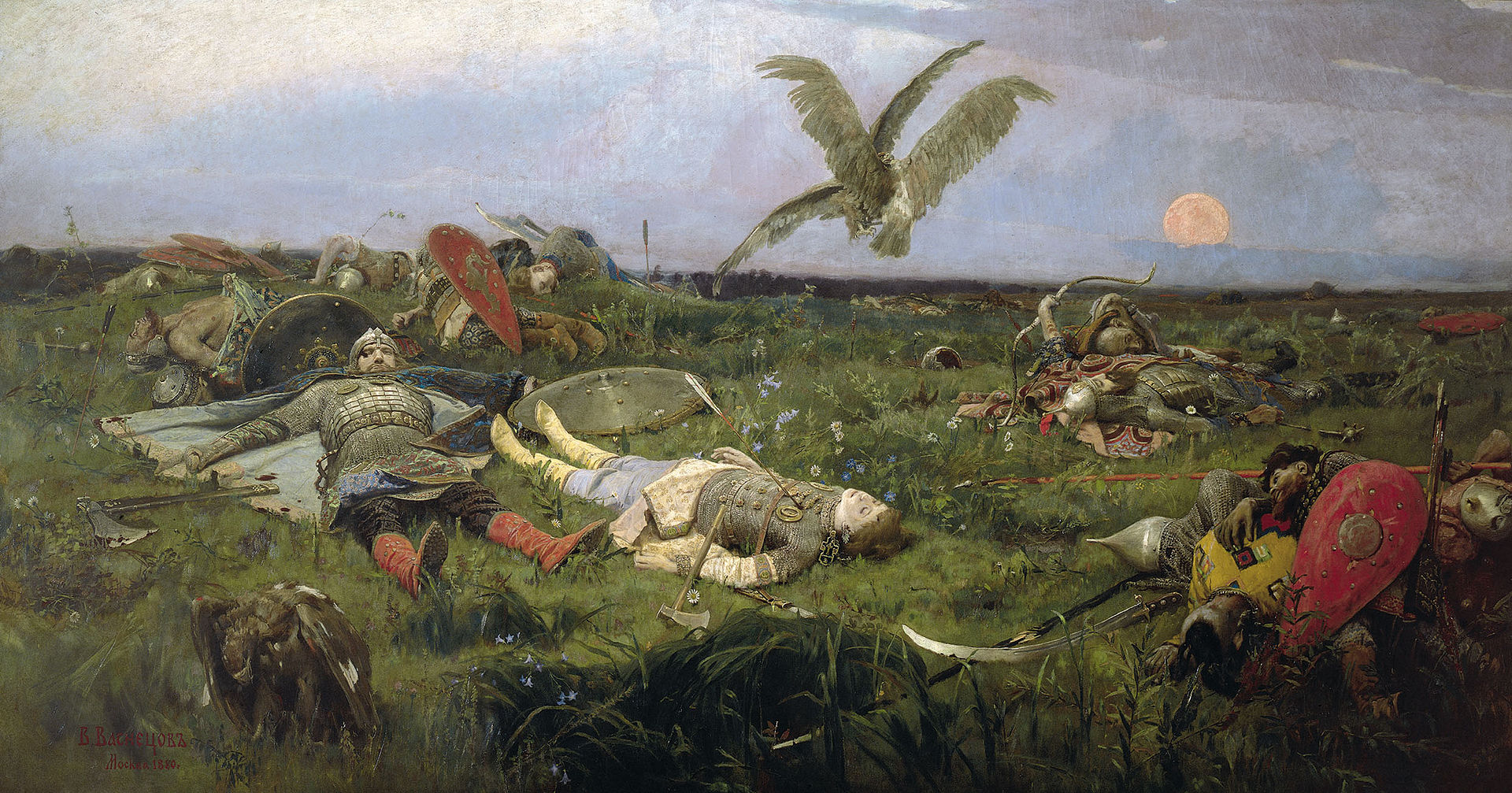 Васнецов В.М. После побоища Игоя Святославича. 1880 г. Васнецов В.М. После побоища Игоя Святославича. 1880 г.